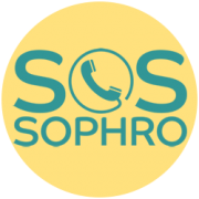 Logo sos sophro vert fond jaune